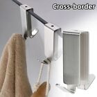Stainless Steel Shower Door Hook Punch Free Glass Door Shower Towel Rack