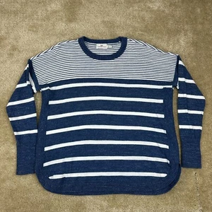 Vineyard Vines Womens Sweater Small Blue Striped Pullover Knit Baggy Relaxed - Picture 1 of 18