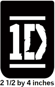 Calcomanía de pared con logotipo de One Direction 1D pegatina de vinilo peeling y palo decoración de habitación artística EE. UU. - Imagen 1 de 1
