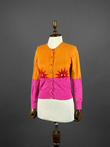 Girls Stella McCartney Orange Pink Cotton Wool Cardigan Jumper Size 12 y / 145 - Picture 1 of 11
