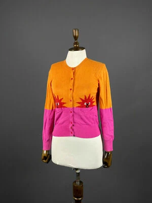 Cárdigan Jersey Niñas Stella McCartney Naranja Rosa Algodón Lana Talla 12 y/145 Foto 1 de 4