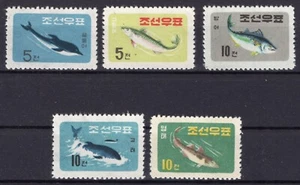 Korea 1961 komplettes Fischset Michel #284-288 sauber postfrisch NGAI - Bild 1 von 2