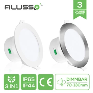 Dimmbar LED Einbaustrahler 3CCT Strahler Flach 10W 12W 14W Deckenspot IP65/IP44 - Bild 1 von 18