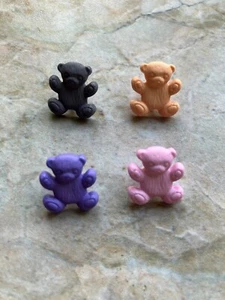 Teddy Bear Shanked Buttons 6 pack . Choice of Colours - Picture 1 of 1