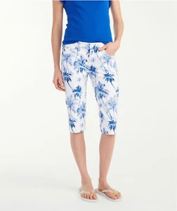 Tommy Bahama Art of Palms Clam Diggers Capri Stretch Women Cobalt Haze Blue 10 - Imagen 1 de 5