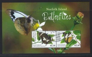 AUSTRALIA 2021 NORFOLK ISLAND BUTTERFLIES MINIATURE SHEET FINE USED - Picture 1 of 1