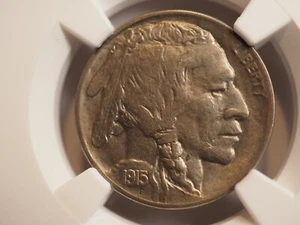 1915 D BUFFALO NICKEL AU58 NGC - NICE COIN! - FREE SHIPPING! G0361 - Picture 1 of 4