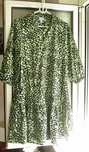 AWARE BY VERO MODA HEMDBLUSENKLEID SHIRT DRESS GRÜN SCHWARZ M, 38 NEU - Bild 1 von 12