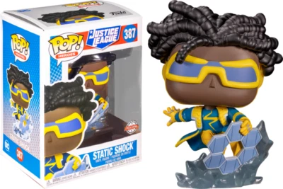 Funko Pop! DC  Static Shock Vinyl Figure #387 Justice League with Protector  - image 1 of 4