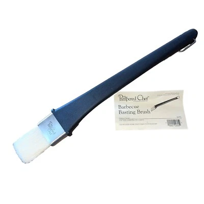 THE PAMPERED CHEF BARBECUE BBQ BASTING BRUSH 2695 Grilling Tool Hook Grill New - Image 1 of 4