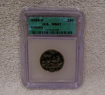 2000 D Virginia State Quarter ICG MS67 - Uncirculated Coin - Image 1 of 4