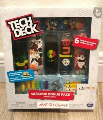 New Tech Deck ENJOI 6 Skateboards Fingerboards SK8Shop Bonus Pack Wallin Cats - Image 1 of 4