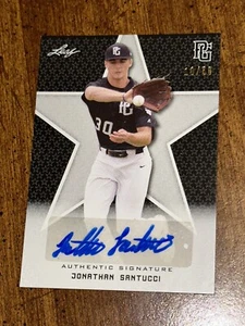 JONATHAN SANTUCCI 2020 LEAF PERFECT GAME GOLD AUTOGRAPH #10/50 DUKE, METS - Picture 1 of 2