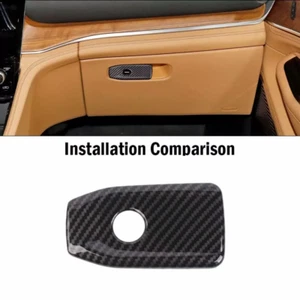 Cubierta de interruptor de manija de guantera de grano de fibra de carbono para Jeep Grand Cherokee 2021+ - Imagen 1 de 12
