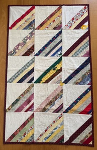VINTAGE PATCHWORK QUILT HANDMADE BUTTERFLY MOTIF PLAYING CARDS 90cm x 150cm - Picture 1 of 11