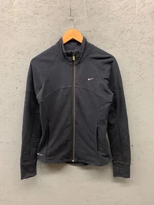 Nike Dri-FIT Giacca Donna Media Nera Full Zip Misto Cotone Tasche - Foto 1 di 11