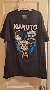 HERREN NARUTO SCHWARZES KURZARMHEMD GRÖSSE LARGE - Bild 1 von 3