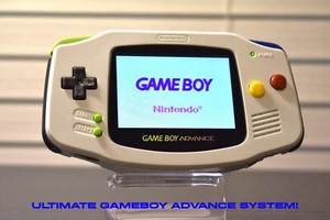 Console portable Nintendo Gameboy Advance Game Boy rétroéclairée/ampli/USB-C blanche V5 - Photo 1 sur 17