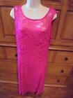 Women's Liz Claiborne Sleeveless Fuchsia Lace Knit Dress Size 8 Brand-new W/tag