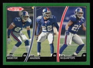 2007 Topps Total #322 Webster R.W. McQuarters Sam Madison New York Giants - Picture 1 of 2