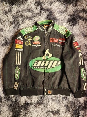 Jaqueta vintage Nascar JR Nation Dale Earnhardt Jr Amp Energy National Guard tamanho G - Imagem 1 de 4