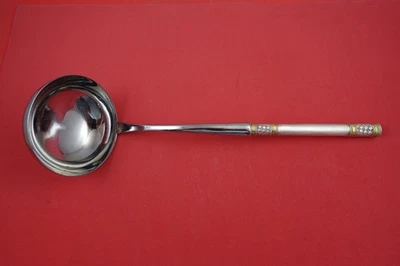 Aegean Weave Gold by Wallace Sterling Silver Soup Ladle HHWS 11 1/2" - Image 1 of 2