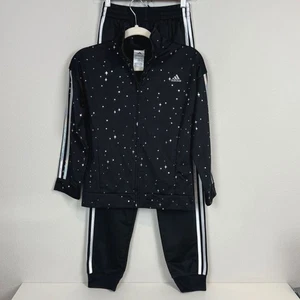 Adidas Black Star Track Jacket & Black Pants L Youth - Picture 1 of 12