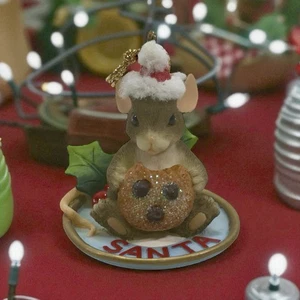 Bezaubernde Schwänze Figur ~ Blatt & Eichel Keks für Weihnachtsmann Ornament ~ Fitz and Floyd - Bild 1 von 6