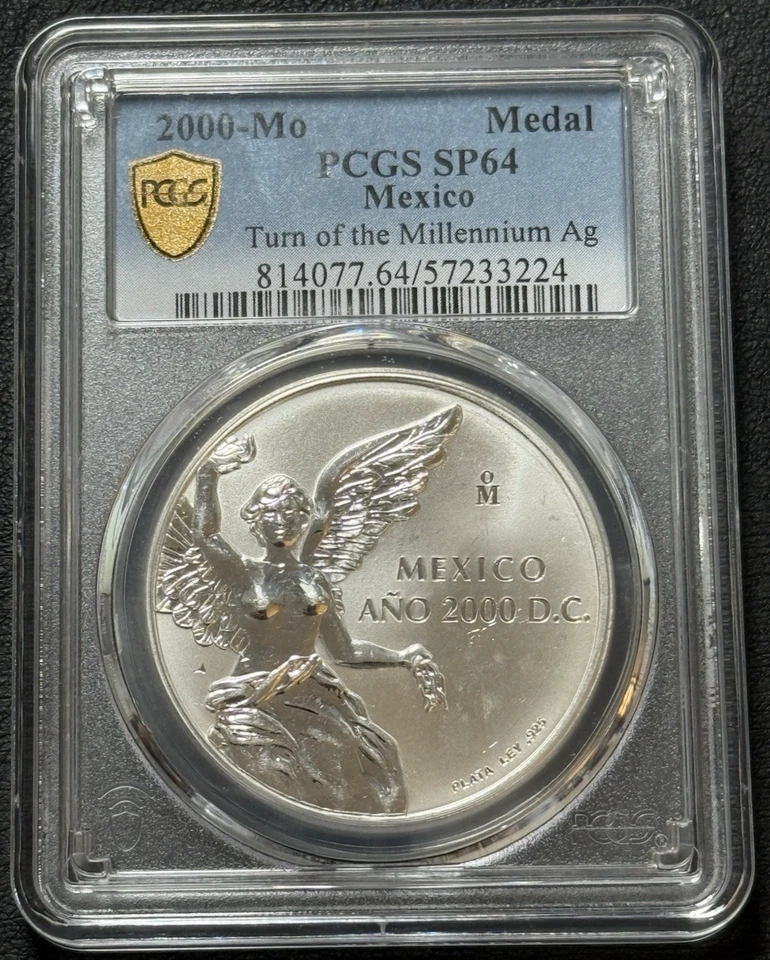 2000-Mo .925 Silver Mexico Año 2000 D.C. Turn of the Millennium PCGS SP 64 Medal - Image 1 of 4