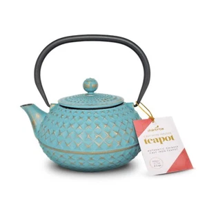 Blue Diamond Tetsubin Style Cast Iron Teapot Teakettle 900ml by Charbrew - Picture 1 of 8