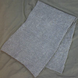 COACH Black & Blue Stripe Wool/Alpaca Knit Muffler  - Picture 1 of 3