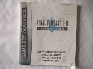 61491 Instruction Booklet - Final Fantasy 1 & II Dawn Of Souls - Nintendo Ga - Bild 1 von 1