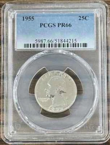 1955 Silver Proof Washington Quarter PCGS PR66 - Picture 1 of 2