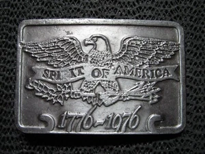 SPIRIT OF AMERICA EAGLE 1776 1976 BICENTENNIAL BELT BUCKLE! VINTAGE! RARE! 1970s - Picture 1 of 8