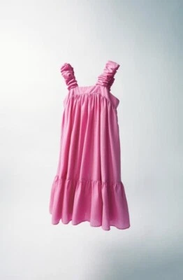 NWT ZARA GIRLS ELASTICIZED CUT OUT DRESS SIZE 13-14 YEARS - Image 1 of 4