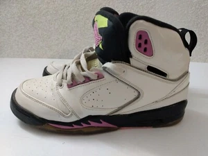 Girls Nike Air Jordan V 5 White Pink Retro GS 2011 sz 6Y - Picture 1 of 8