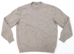Suéter Tejido Liso En Blanco Raro Vintage UNITED COLORS OF BENETTON Años 80 90 Gris XL - Imagen 1 de 8
