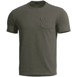 Pentagon Ageron T-Shirt With Pocket Mens Breathable Cotton Soft RAL 7013 - Picture 1 of 9