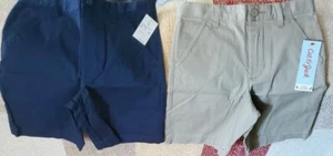 CAT & JACK School Uniforms 2 Short SET SZ 7 Blue / Khaki - Picture 1 of 6