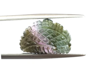 14ct 100% Natural Certified Tourmaline Fancy carved Gemstone - Picture 1 of 4