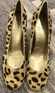 Kenneth Cole Y2K Swim N Fool Leopard Size 7 1/2 Red Patent Leather Heel - Picture 1 of 12