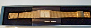 Vintage Rare Rectangular Jules Jurgensen Quartz Watch Steel Untested As Is - Picture 1 of 7