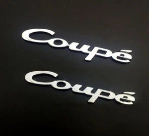 2 pegatinas emblema cupé insignia coche inscripción 3D pegatinas car cupé cromo - Imagen 1 de 6