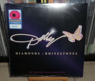 DOLLY PARTON DIAMONDS & RHINESTONES GREATEST HITS COLLECTION PINK LP 9 TO 5 - Image 1 of 4