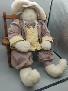 Rabbit Bunny in Easter Suit 24" shelf sitter Stuffed Plush Shih Young Enteprises - Picture 1 of 5