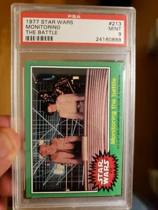 1977 TOPPS STAR WARS #213 MONITORING THE BATTLE PSA 9 - Picture 1 of 3
