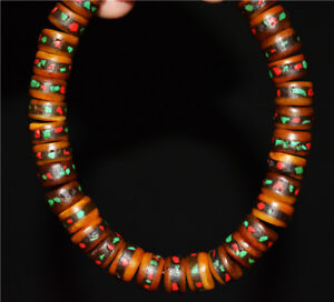 tibetan antique kapala bracelet coral prayer beads old genuine turquoise rosary