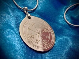 Hand Crafted Sterling Silver Spirit Working Pentacle of The Sun Magick Talisman - Foto 1 di 4
