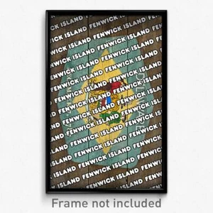 Fenwick Island Delaware Poster (DE City Souvenir 11x17 Town Print) - Picture 1 of 1