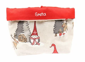 Utensilo Wichtel mit Namen Aufbewahrungskorb Stoffkörbchen Stoffkorb Weihnachten - Bild 1 von 4